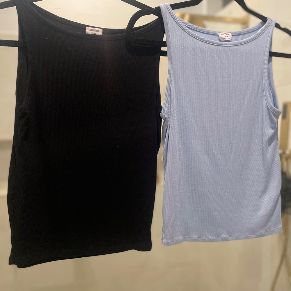 Bundle of 2 COTTON ON Soft Ribbed Sleeveless Tank Tops